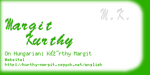 margit kurthy business card